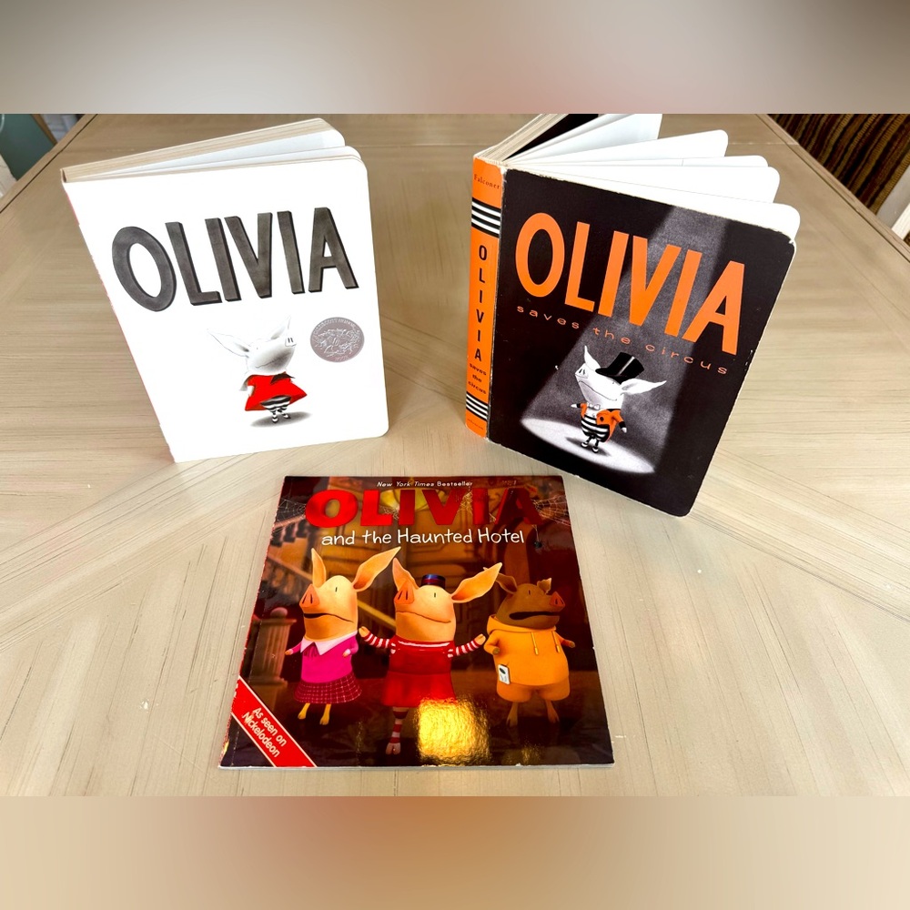 OLIVIA books - 2 Hardcover, 1 Paperback - Bundle of 3